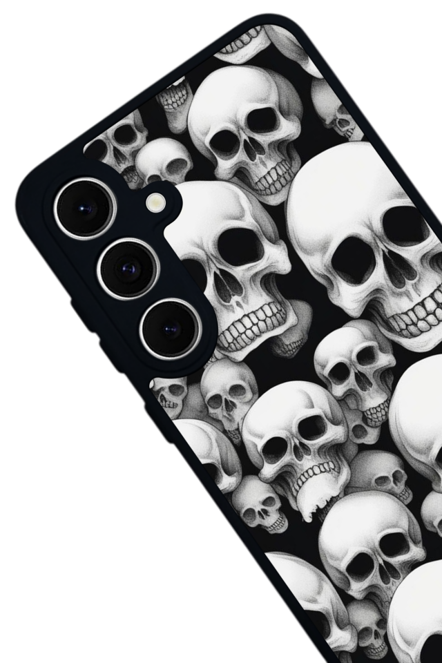Samsung Galaxy S24 FE Uyumlu KuruKafa Tasarımlı Glossy Premium Kılıf
