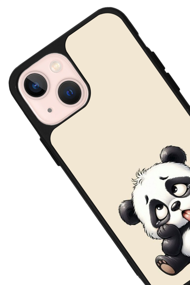 iPhone 13 Mini Uyumlu Panda Tasarımlı Glossy Premium Kılıf