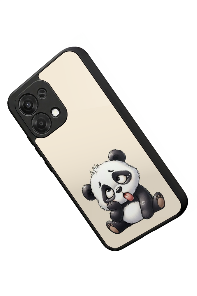 Oppo A6 Pro Uyumlu Panda Tasarımlı Glossy Premium Kılıf