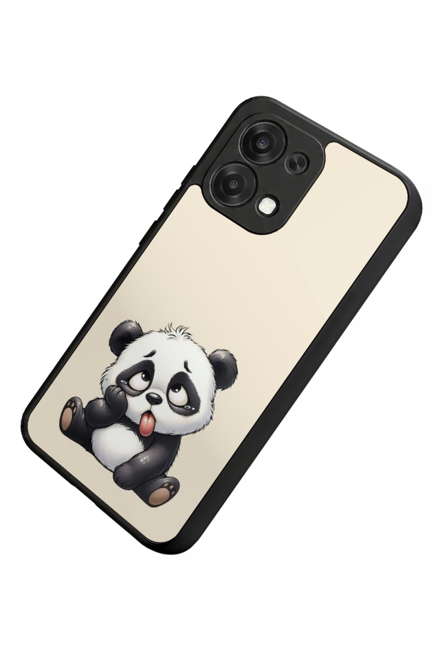 Oppo A6 Pro Uyumlu Panda Tasarımlı Glossy Premium Kılıf