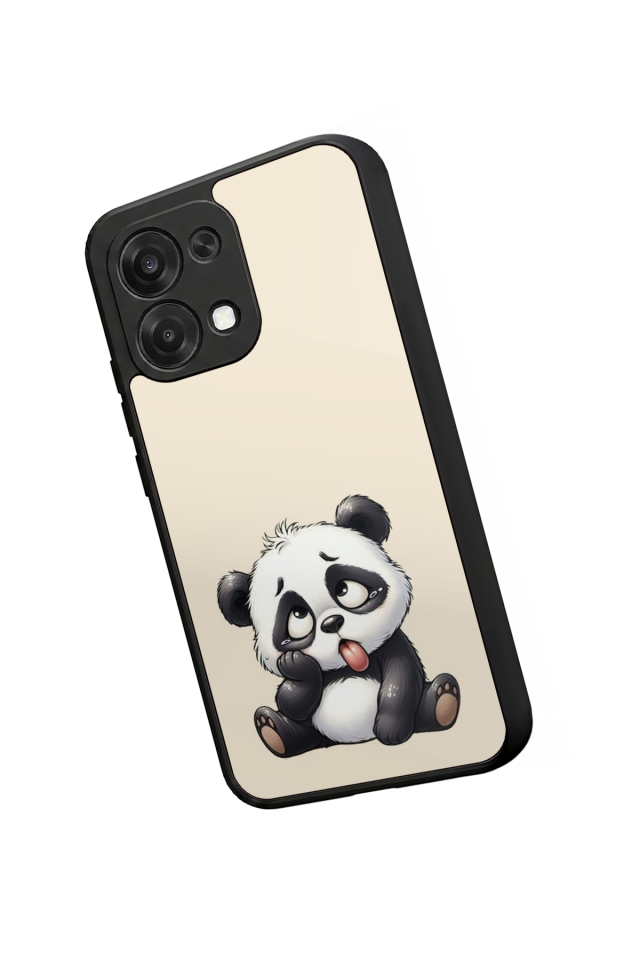 Oppo A6 Pro Uyumlu Panda Tasarımlı Glossy Premium Kılıf