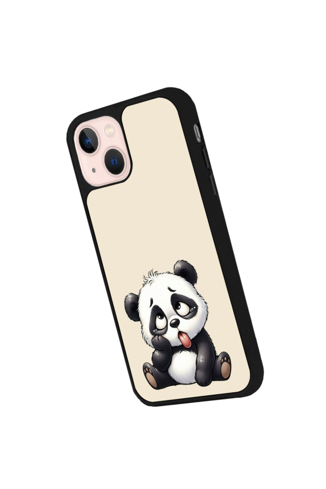 iPhone 13 Mini Uyumlu Panda Tasarımlı Glossy Premium Kılıf