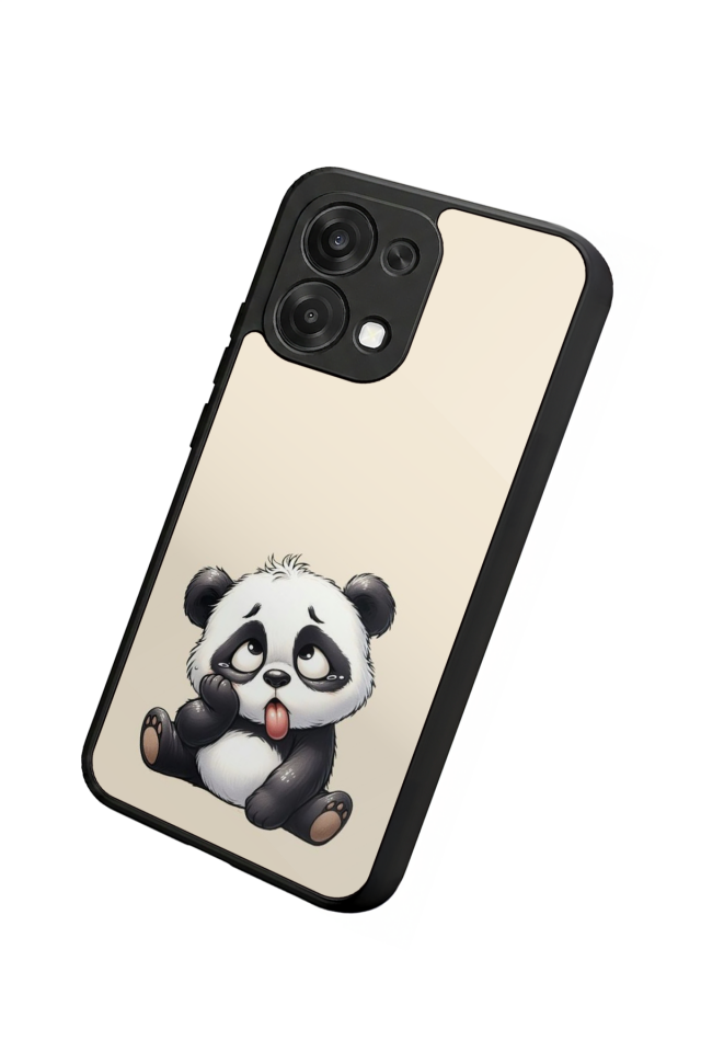 Oppo A6 Pro Uyumlu Panda Tasarımlı Glossy Premium Kılıf