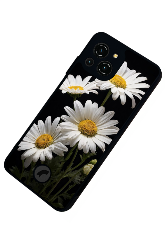 Reeder S23 Pro Max Uyumlu Papatya Tasarımlı Glossy Premium Kılıf