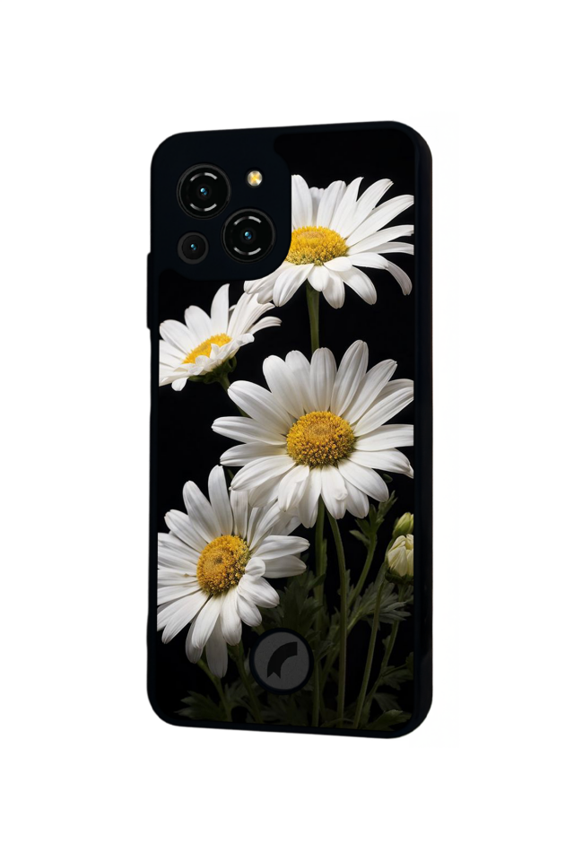 Reeder S23 Pro Max Uyumlu Papatya Tasarımlı Glossy Premium Kılıf