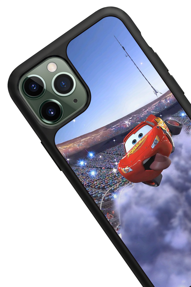iPhone 11 Pro Max Uyumlu Şimsek McQueen Tasarımlı Glossy Premium Kılıf