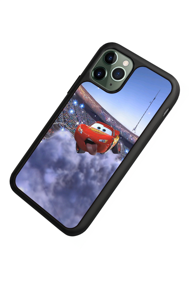 iPhone 11 Pro Max Uyumlu Şimsek McQueen Tasarımlı Glossy Premium Kılıf