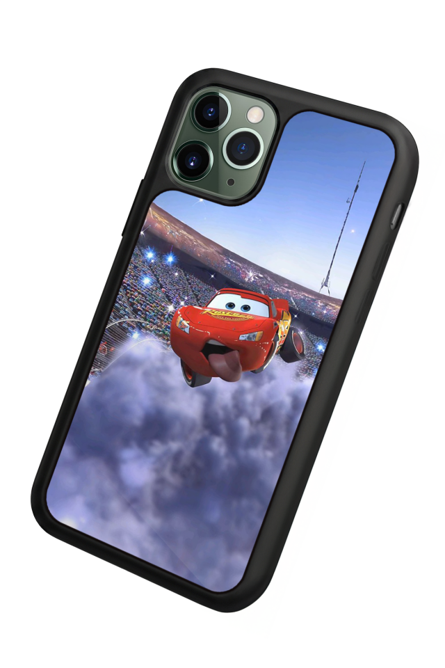 iPhone 11 Pro Max Uyumlu Şimsek McQueen Tasarımlı Glossy Premium Kılıf