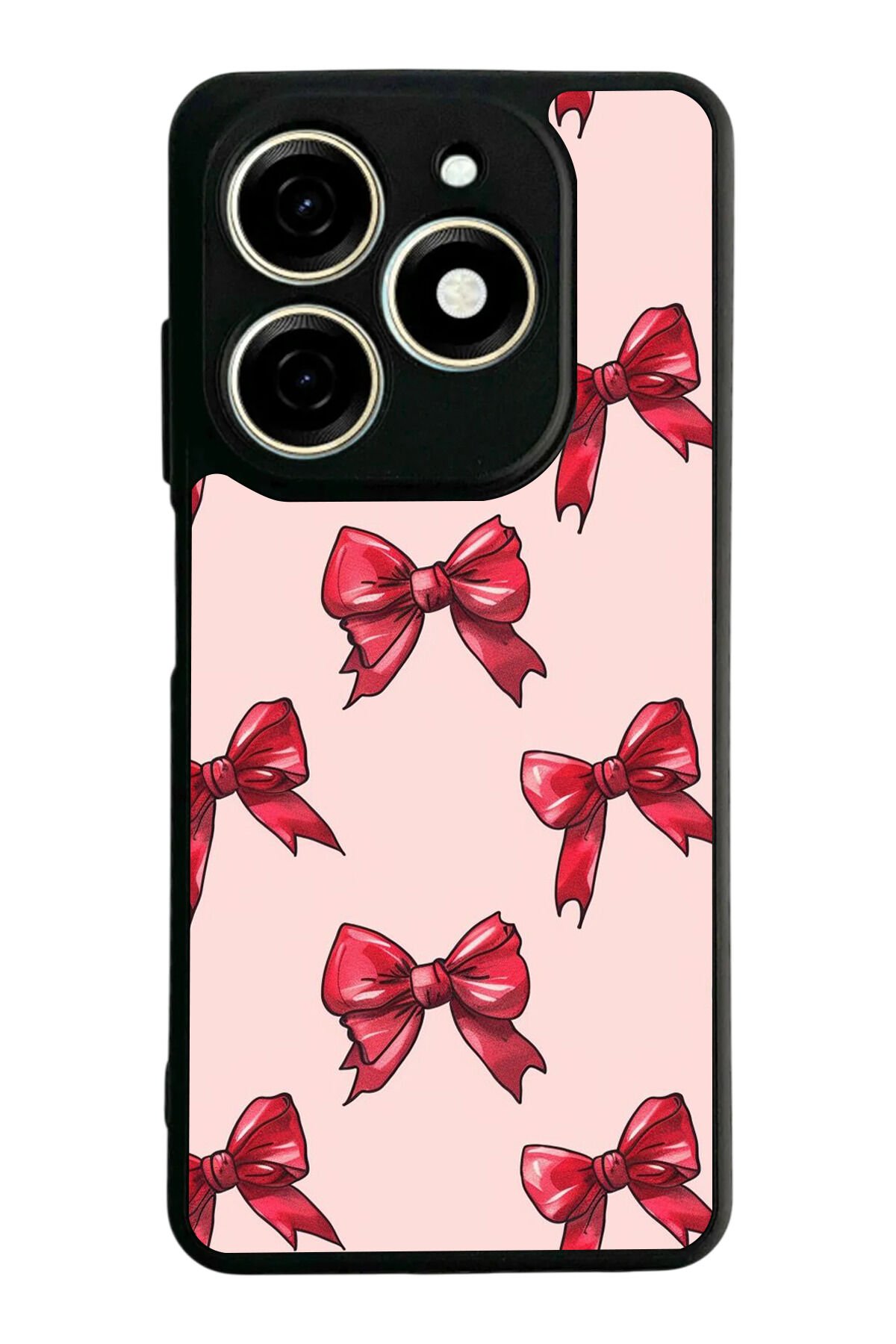 Infınıx Smart 8 Pro Uyumlu Kurdele Tasarımlı Glossy Premium Kılıf