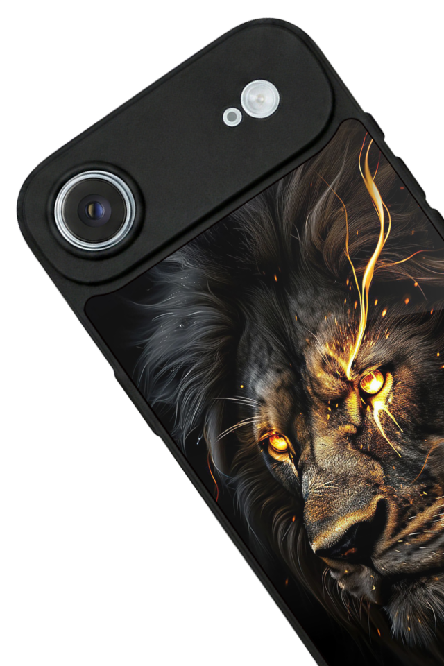 iPhone 17 Air Uyumlu Aslan Tasarımlı Glossy Premium Kılıf