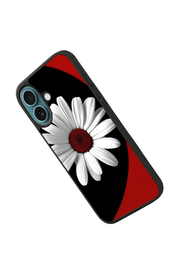 iPhone 16 Plus Uyumlu Cicek Tasarımlı Glossy Premium Kılıf