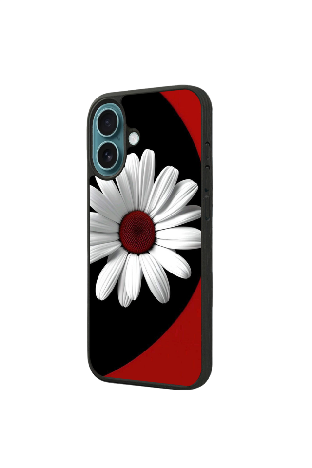 iPhone 16 Plus Uyumlu Cicek Tasarımlı Glossy Premium Kılıf