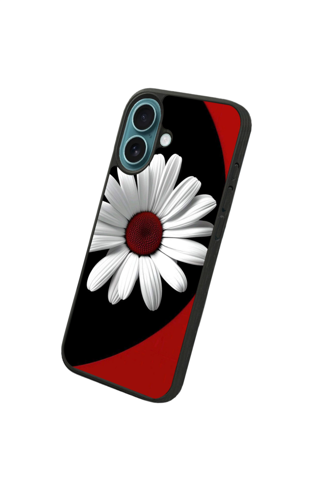 iPhone 16 Plus Uyumlu Cicek Tasarımlı Glossy Premium Kılıf