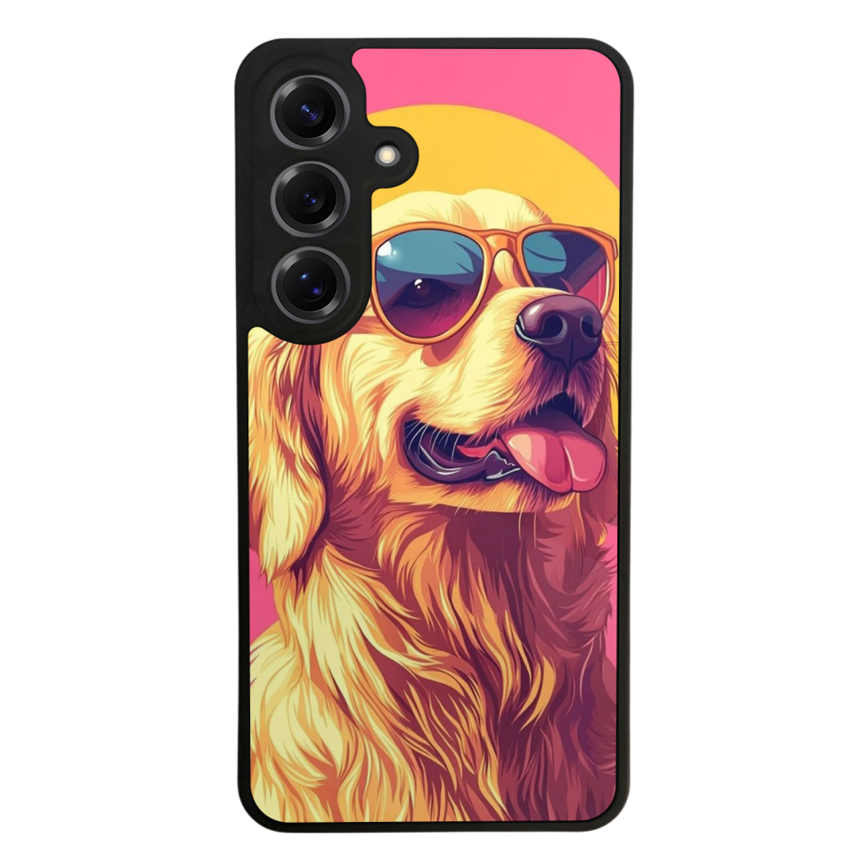 Samsung Galaxy S25 Uyumlu Golden Kopek Tasarımlı Glossy Premium Kılıf