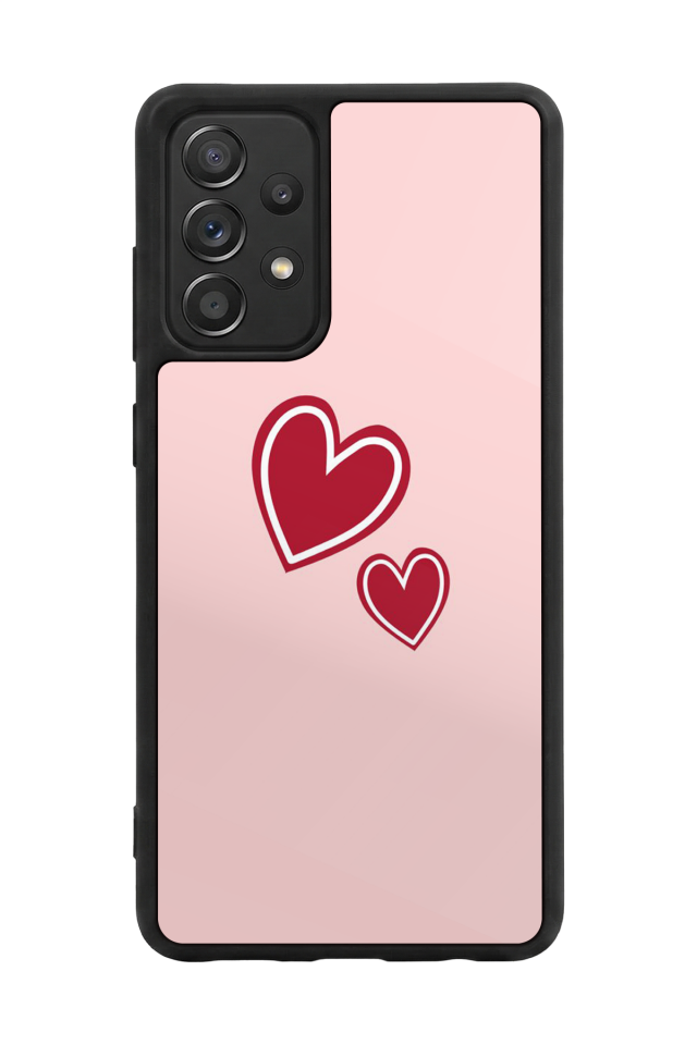 Samsung Galaxy A72 Uyumlu Kalp Love Tasarımlı Glossy Premium Kılıf
