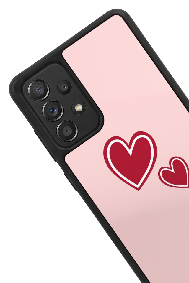 Samsung Galaxy A72 Uyumlu Kalp Love Tasarımlı Glossy Premium Kılıf