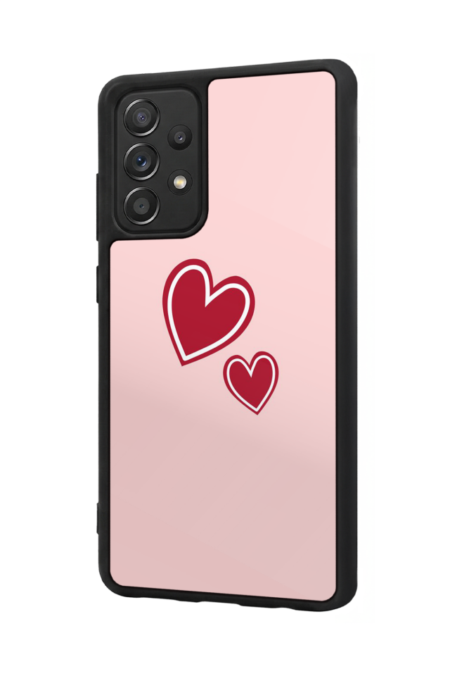 Samsung Galaxy A72 Uyumlu Kalp Love Tasarımlı Glossy Premium Kılıf