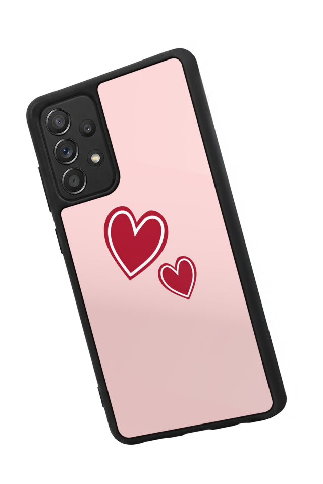 Samsung Galaxy A72 Uyumlu Kalp Love Tasarımlı Glossy Premium Kılıf