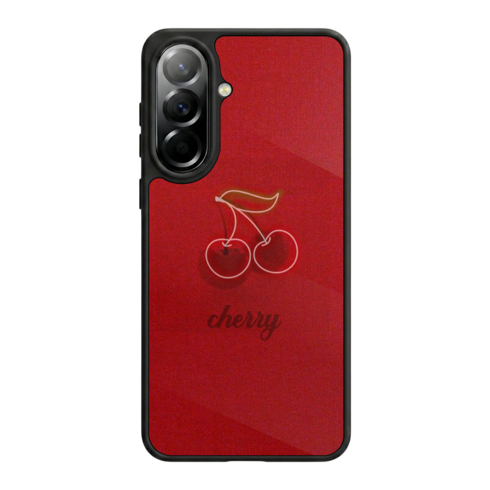 Samsung Galaxy A37 Uyumlu Kiraz Tasarımlı Glossy Premium Kılıf