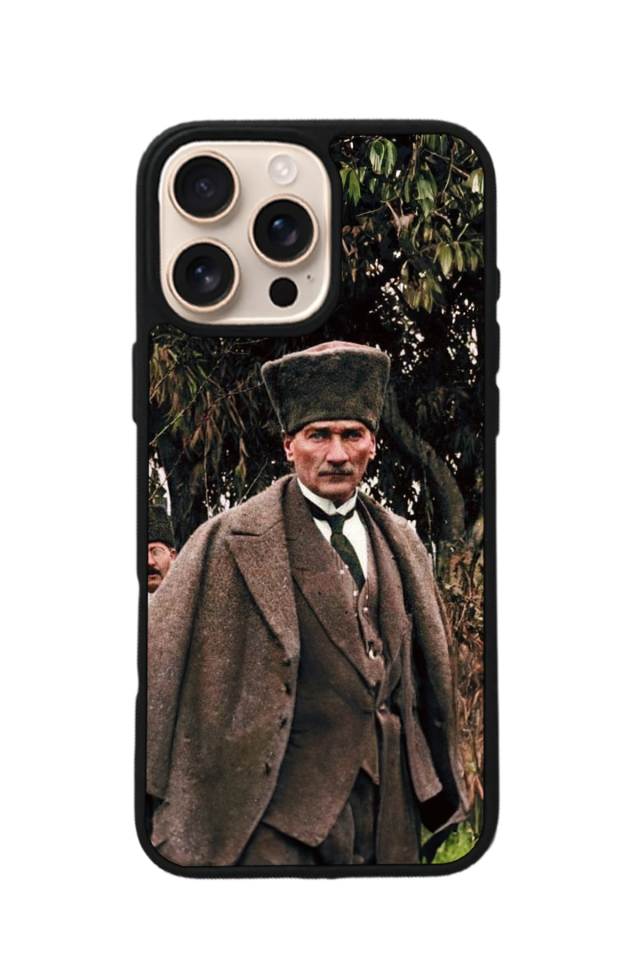 iPhone 15 Pro Max Uyumlu Mustafa Kemal Ataturk Tasarımlı Glossy Premium Kılıf