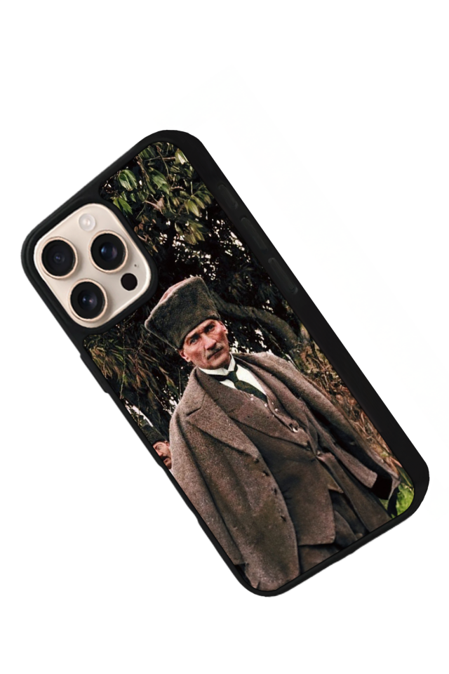 iPhone 15 Pro Max Uyumlu Mustafa Kemal Ataturk Tasarımlı Glossy Premium Kılıf