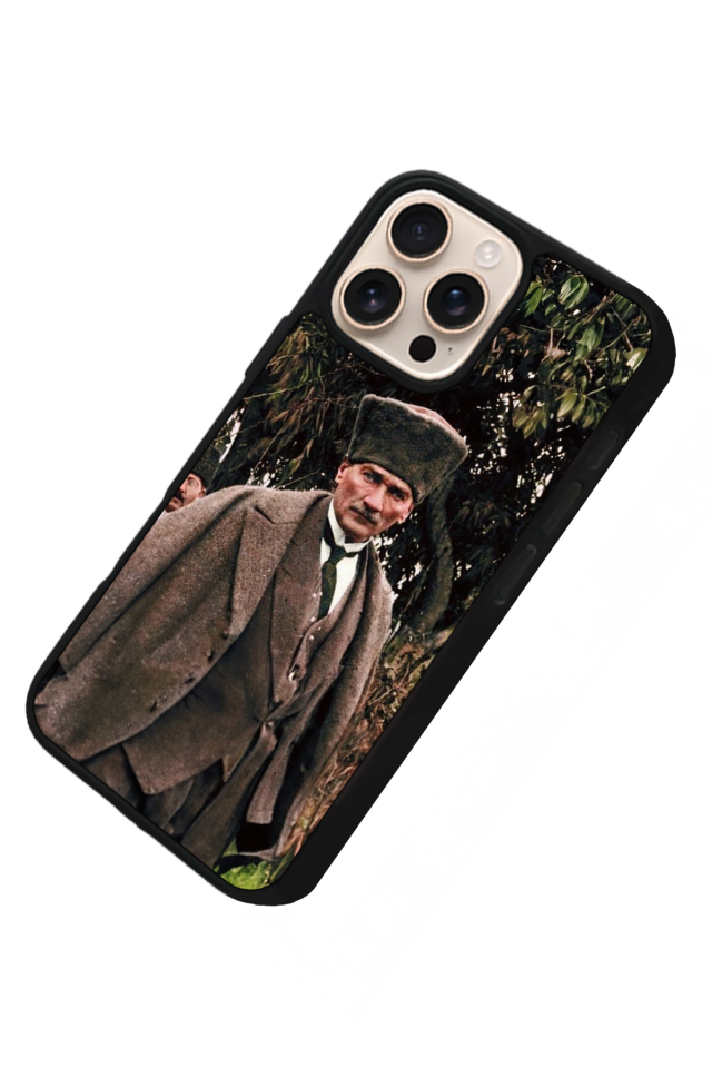 iPhone 15 Pro Max Uyumlu Mustafa Kemal Ataturk Tasarımlı Glossy Premium Kılıf