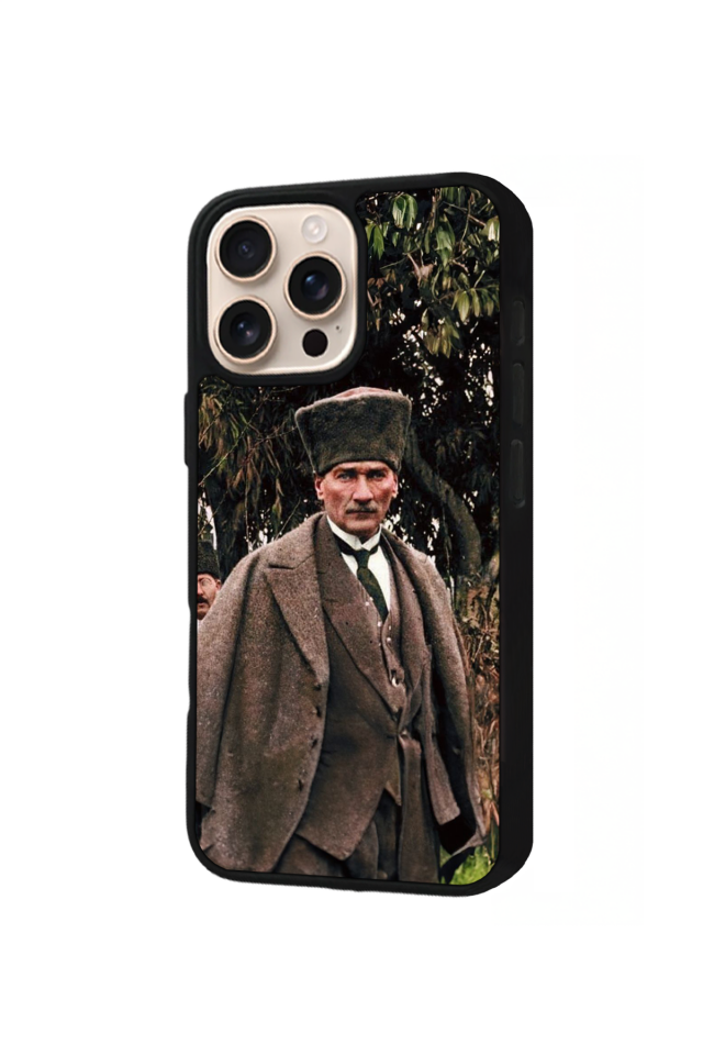 iPhone 15 Pro Max Uyumlu Mustafa Kemal Ataturk Tasarımlı Glossy Premium Kılıf
