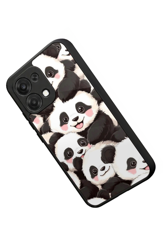 Oppo A6 Pro Uyumlu Panda Tasarımlı Glossy Premium Kılıf