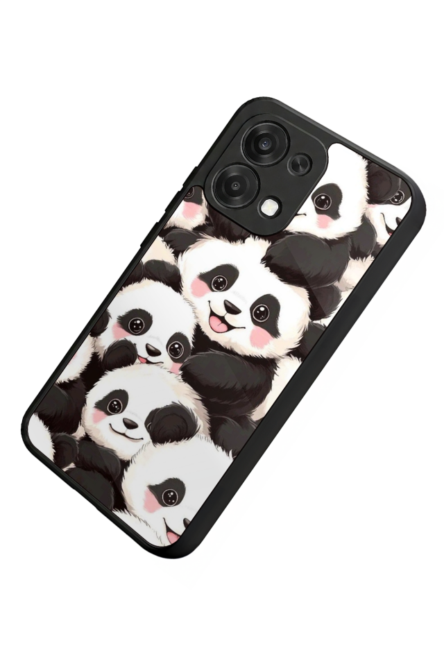 Oppo A6 Pro Uyumlu Panda Tasarımlı Glossy Premium Kılıf