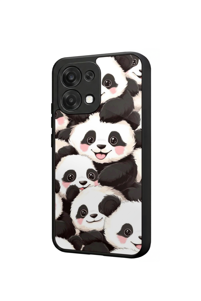 Oppo A6 Pro Uyumlu Panda Tasarımlı Glossy Premium Kılıf