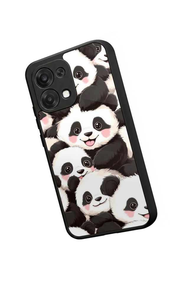 Oppo A6 Pro Uyumlu Panda Tasarımlı Glossy Premium Kılıf