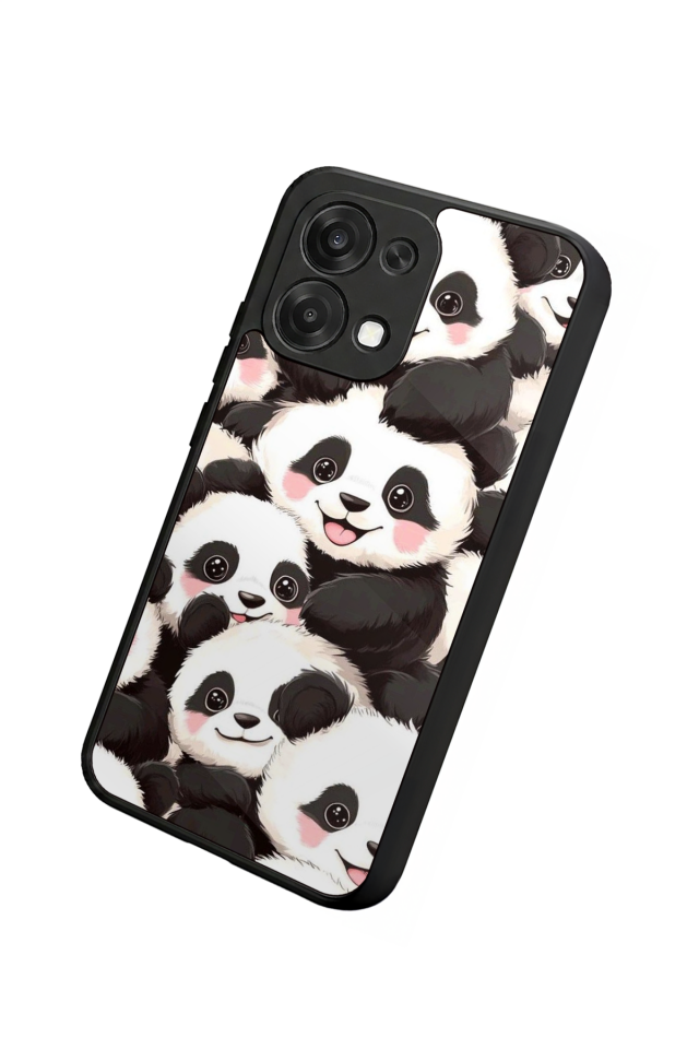 Oppo A6 Pro Uyumlu Panda Tasarımlı Glossy Premium Kılıf