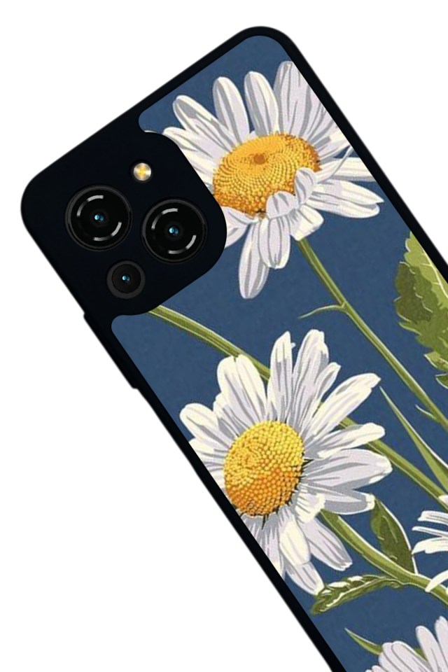 Reeder S23 Pro Max Uyumlu Papatya Tasarımlı Glossy Premium Kılıf