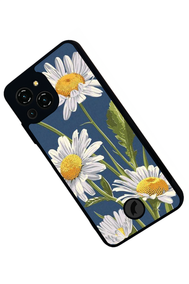 Reeder S23 Pro Max Uyumlu Papatya Tasarımlı Glossy Premium Kılıf