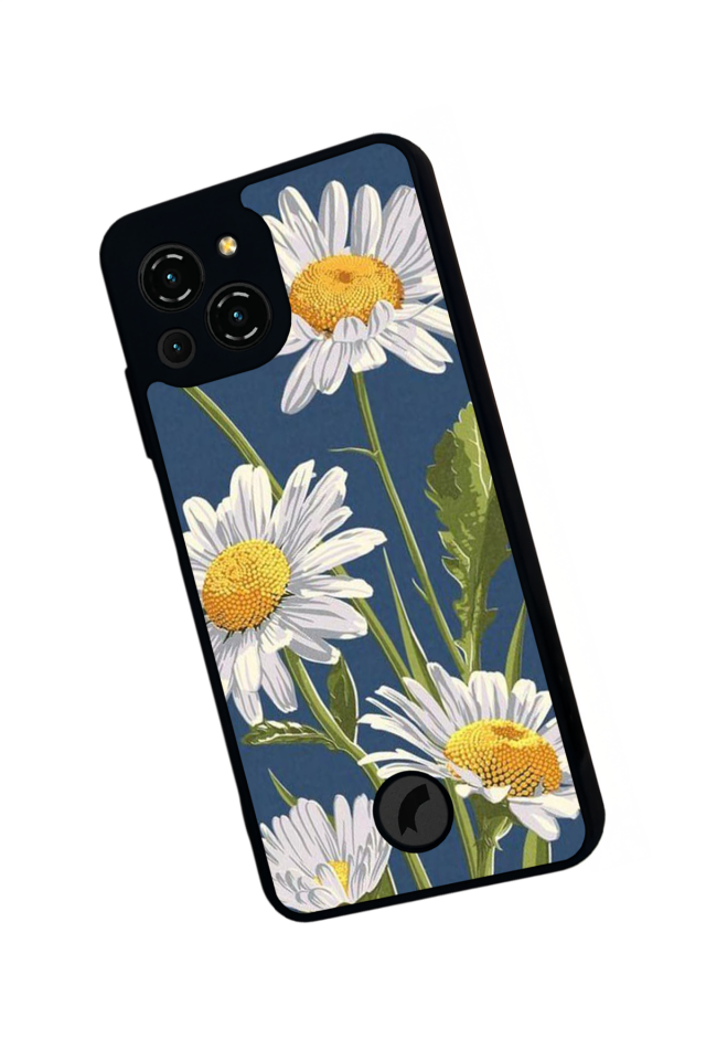 Reeder S23 Pro Max Uyumlu Papatya Tasarımlı Glossy Premium Kılıf