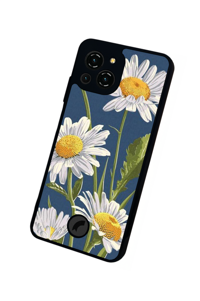 Reeder S23 Pro Max Uyumlu Papatya Tasarımlı Glossy Premium Kılıf