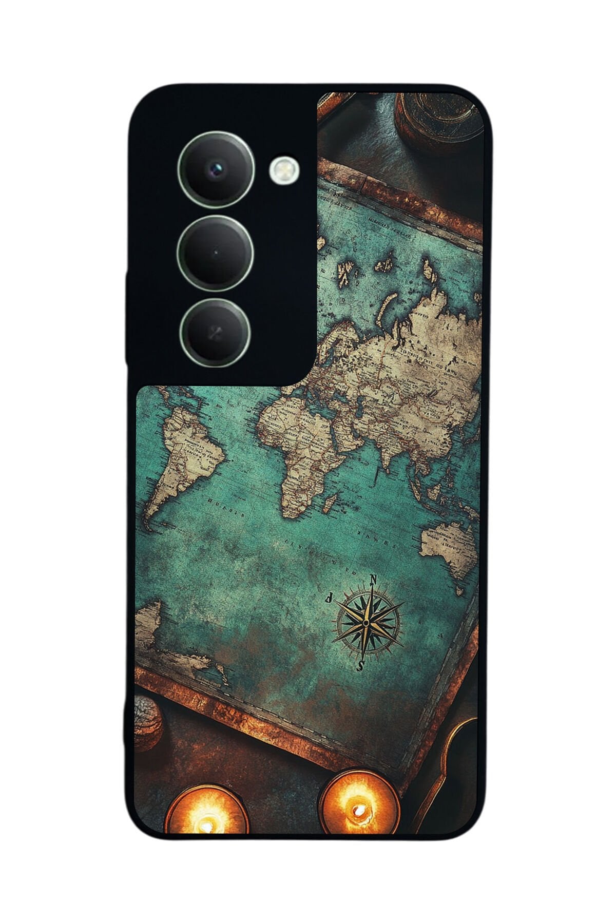 Xiaomi Redmi 15 5G Uyumlu Harita Tasarımlı Glossy Premium Kılıf