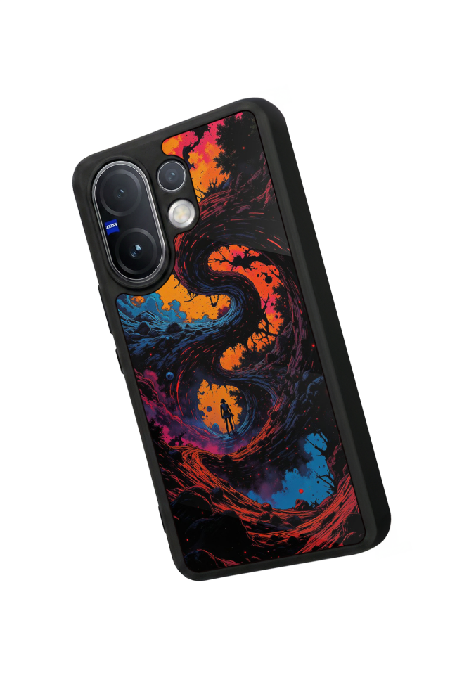 Vivo V60 Uyumlu Abstract Tasarımlı Glossy Premium Kılıf