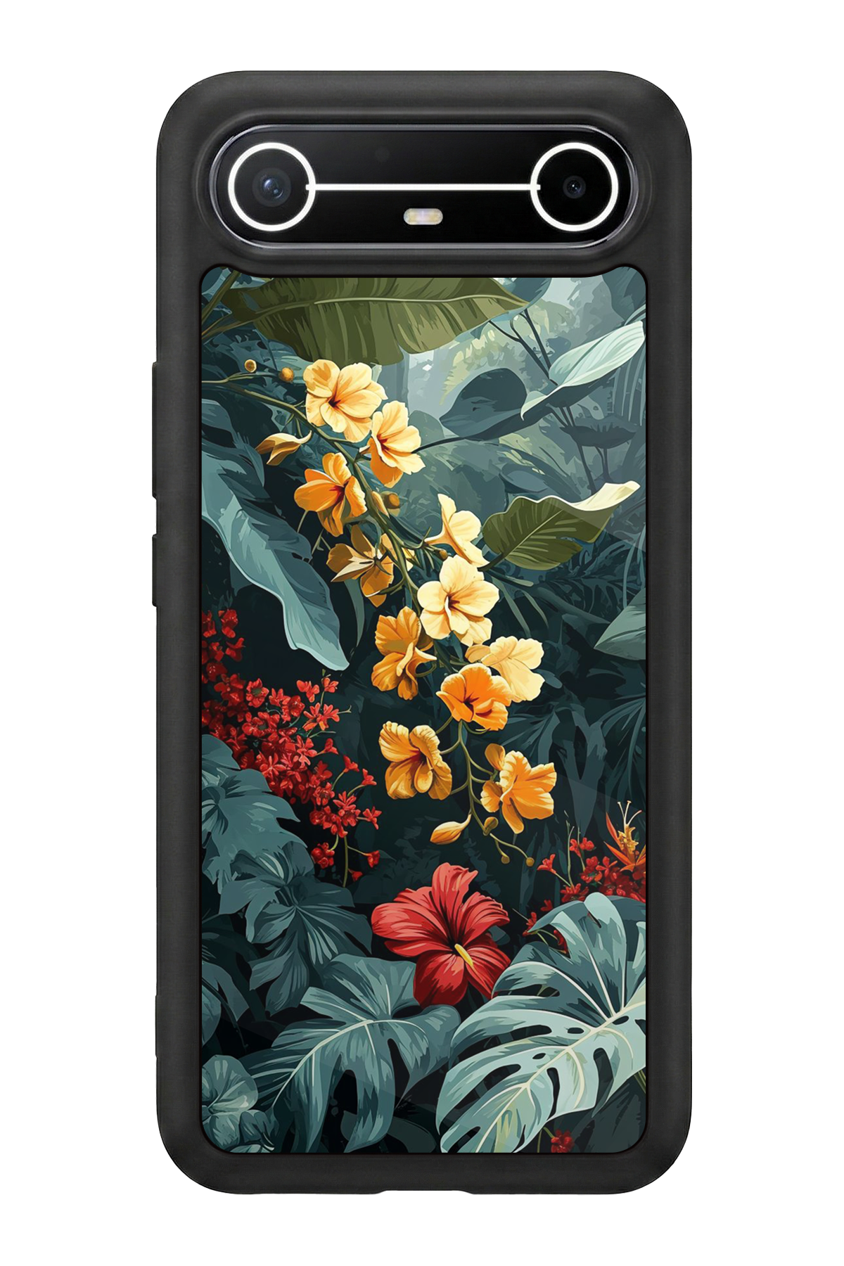 Tecno Spark Slim 5G Uyumlu Botanik Tasarımlı Glossy Premium Kılıf