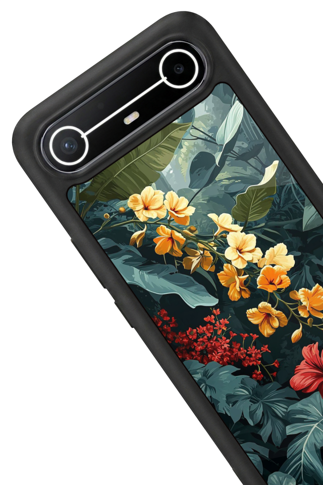 Tecno Spark Slim 5G Uyumlu Botanik Tasarımlı Glossy Premium Kılıf
