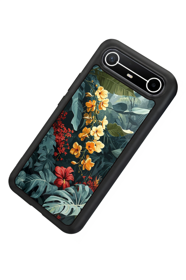 Tecno Spark Slim 5G Uyumlu Botanik Tasarımlı Glossy Premium Kılıf