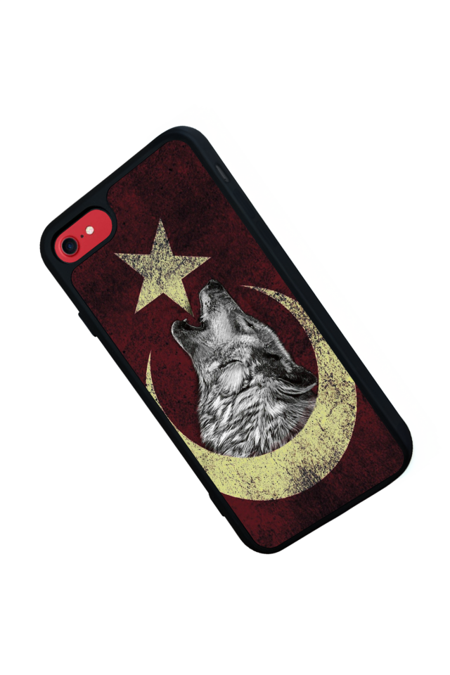 iPhone 8 Uyumlu Bozkurt Tasarımlı Glossy Premium Kılıf