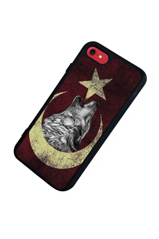 iPhone 8 Uyumlu Bozkurt Tasarımlı Glossy Premium Kılıf