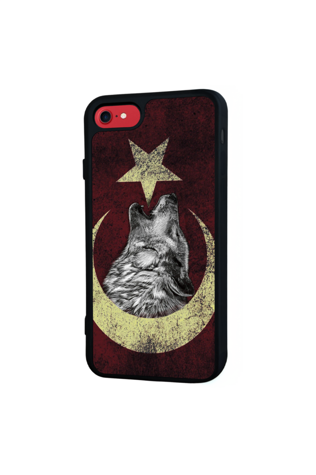 iPhone 8 Uyumlu Bozkurt Tasarımlı Glossy Premium Kılıf