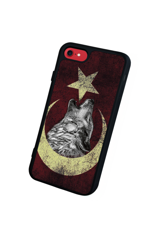 iPhone 8 Uyumlu Bozkurt Tasarımlı Glossy Premium Kılıf