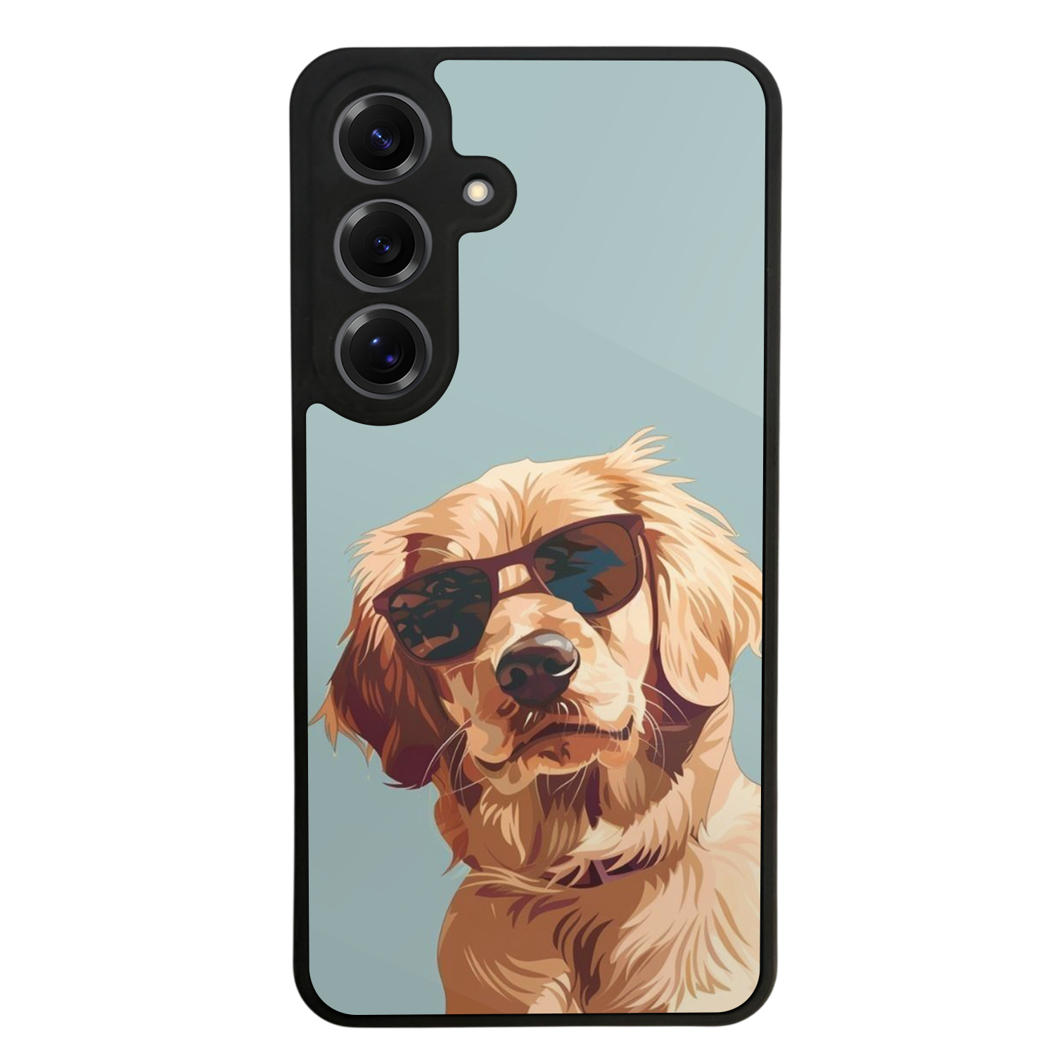 Samsung Galaxy S25 Uyumlu Golden Kopek Tasarımlı Glossy Premium Kılıf