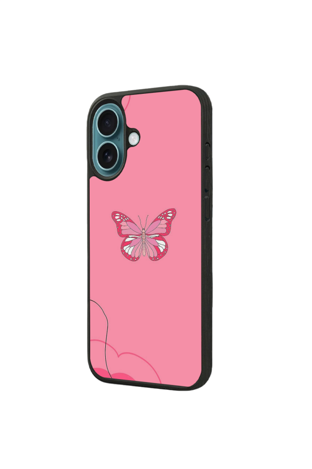 iPhone 16 Uyumlu Kelebek Tasarımlı Glossy Premium Kılıf