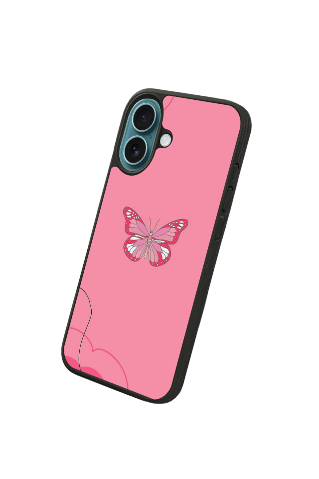 iPhone 16 Uyumlu Kelebek Tasarımlı Glossy Premium Kılıf