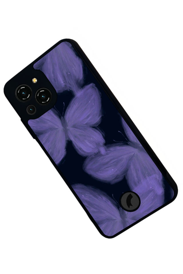 Reeder S23 Pro Max Uyumlu Kelebek Tasarımlı Glossy Premium Kılıf