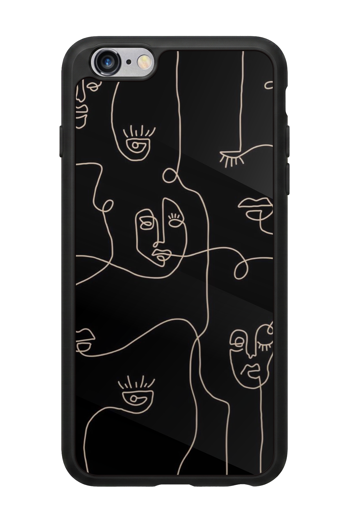 iPhone 6s Plus Uyumlu Line Art Tasarımlı Glossy Premium Kılıf